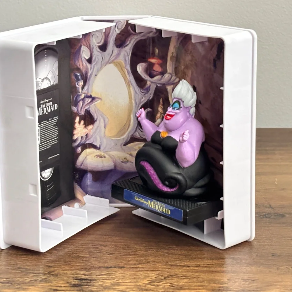 Disney Movie Character The Little Mermaid URSULA Collectible Figure Toy VHS Box